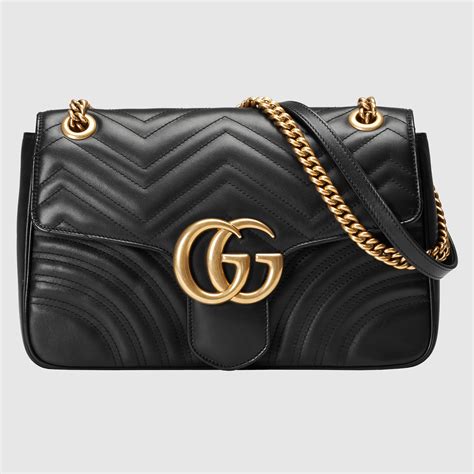 gucci marmont media nera|gucci marmont leather.